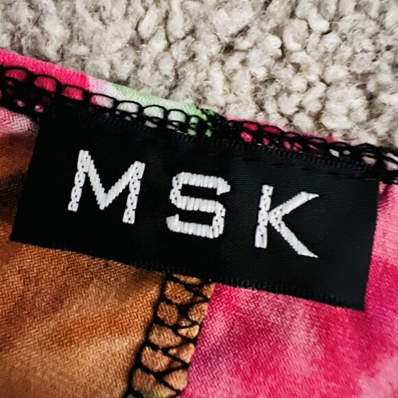 MSK Bright Colorful Artsy Ruffly Tiered Fun Sun Dress - Size Large - Picture 7 of 7